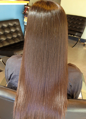Gorgeous hair look after our hair straightening treatment